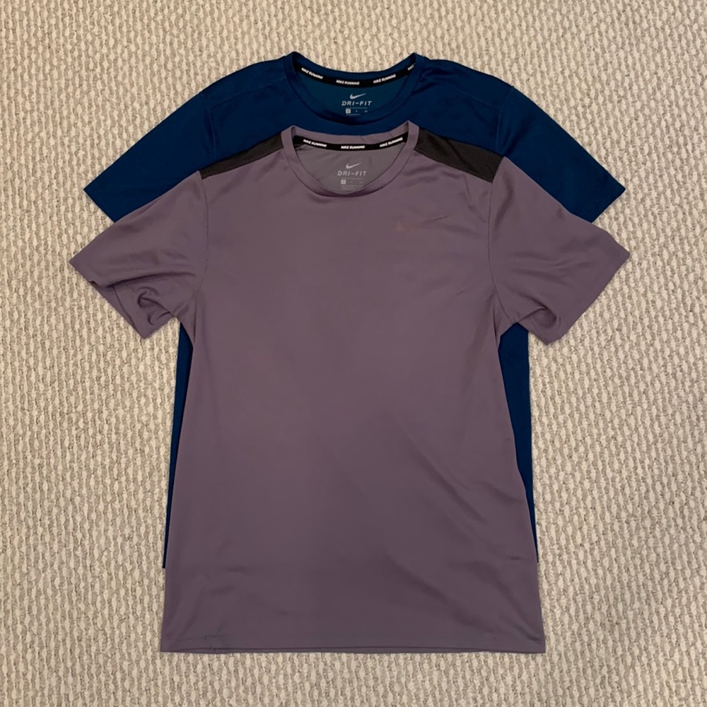 NIKE Dri-Fit Running Training T-Shirt Bundle [x2] - Small